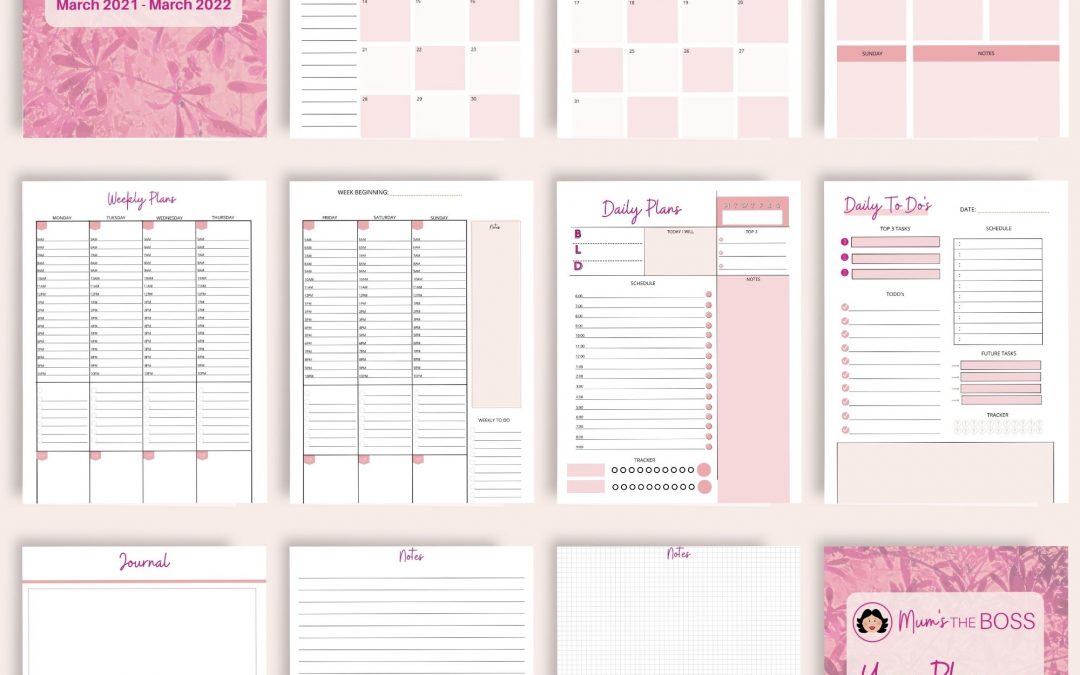 Mums the Boss printable planner