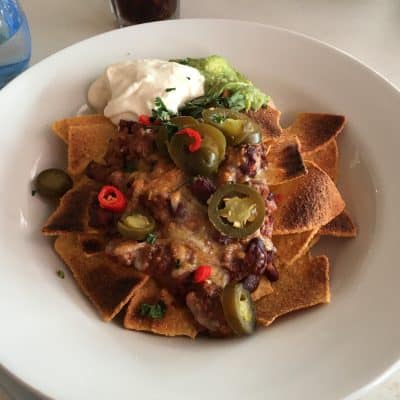 Nachos at the beach house