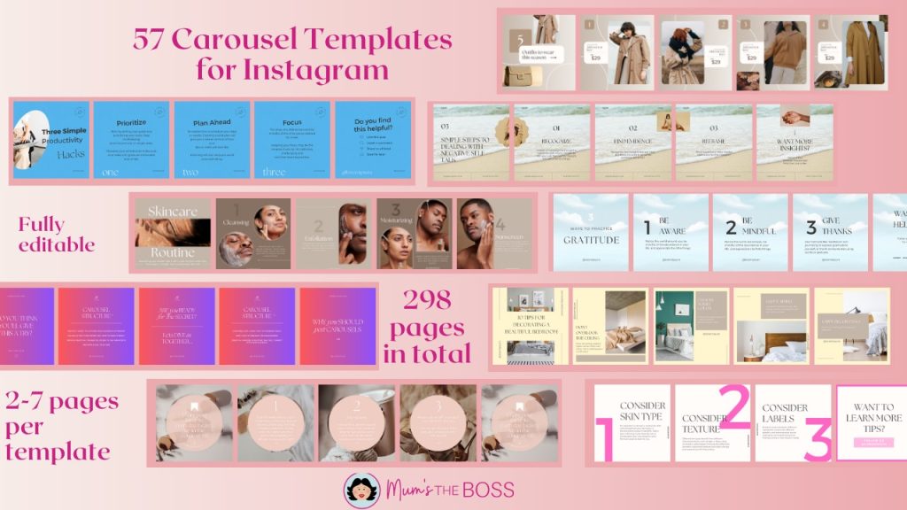 57 Carousel post templates for Instagram